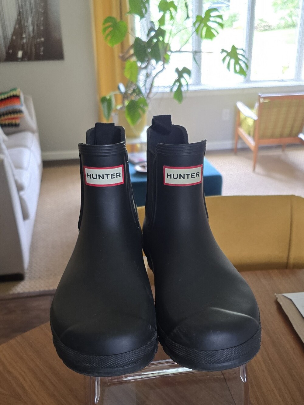 HUNTER Women's Original Chelsea Boots - Matte Black, sz 9 - Picture 2 of 16